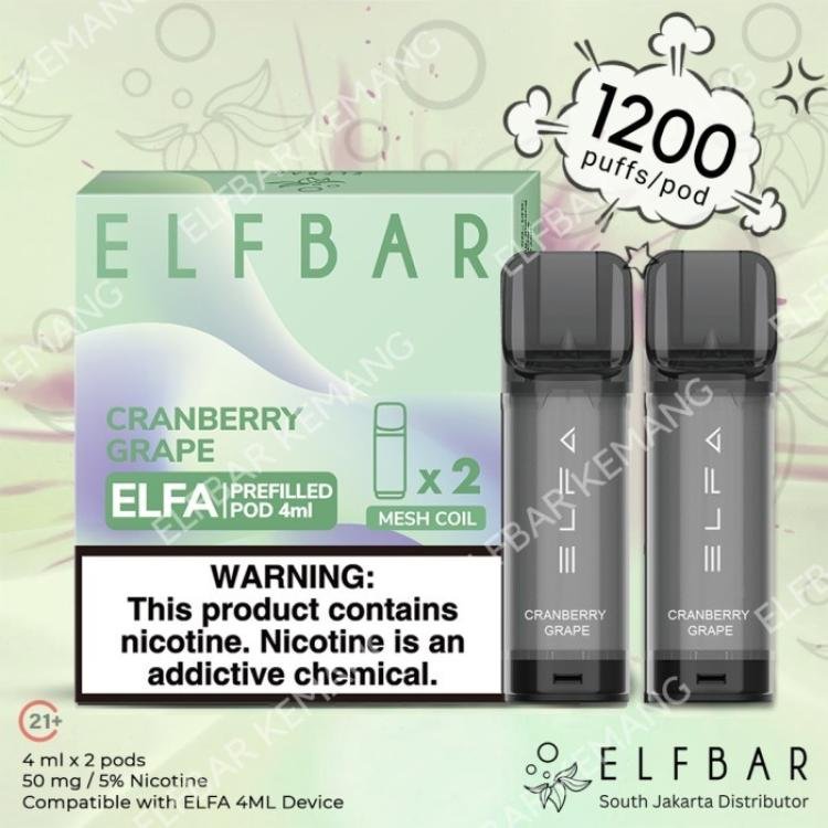 ELFBAR ELFA PREFILLED POD CRANBERRY GRAPE